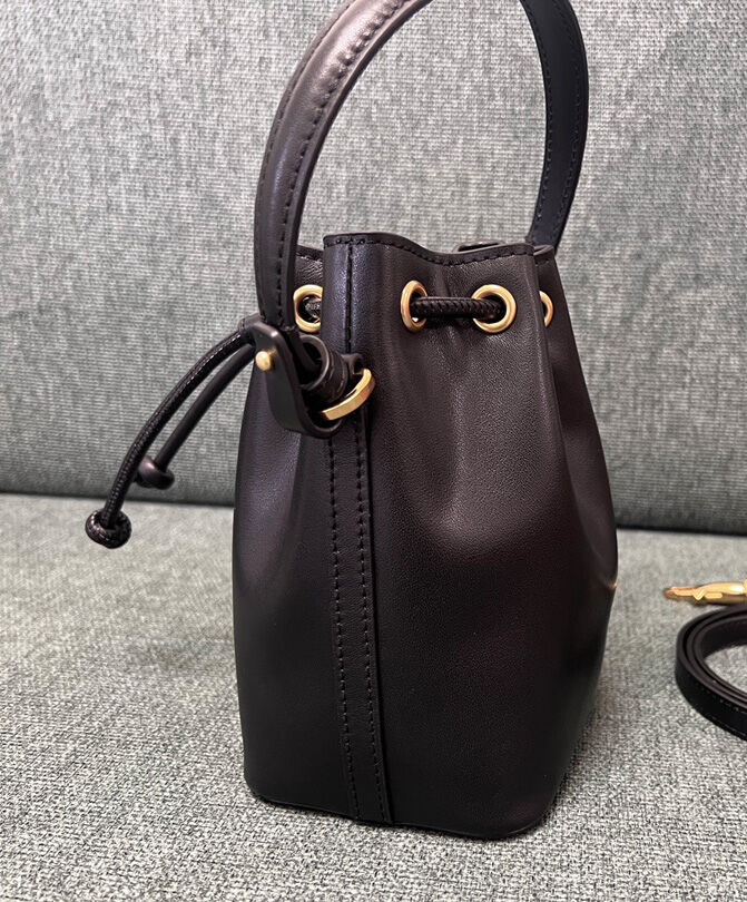 Valentino Mini Vlogo Signature Bucket Bag In Nappa Leather